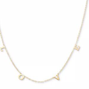 Macy's Gold LOVE Statement Necklace 18” 10K Gold